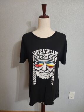 NWOT Have A Willie Nice Day Graphic Tee - Black